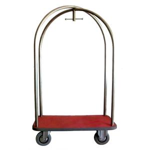 Carrello di Lusso Grande 910 con Piattaforma Rossa e Ruote per Uso Alberghiero - Product Image 1