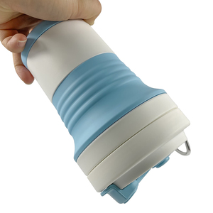 Venta al por mayor de fábrica OEM/ODM Taza de café plegable de silicona portátil y reutilizable de 550 ml - Product Image 4