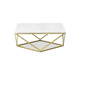 Mesa de centro moderna de mármol con tablero de mármol natural sólido, mueble duradero para el hogar, la oficina y uso comercial. - Product Image 1