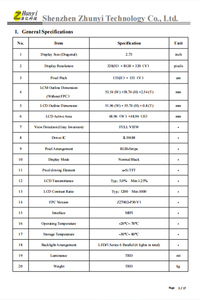 2.7 Inch 320x320 Square <strong>LCD</strong> Display With <strong>MIPI</strong> Interface ILI9488 <strong>Controller</strong> IPS View Angle - Product Image 6