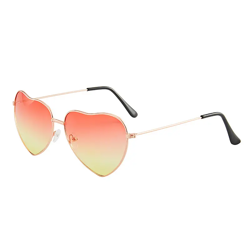 Популярные дешевые женские солнцезащитные очки в форме сердца, модные солнцезащитные очки с океанскими линзами 2022
