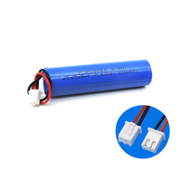 Baterai Li-ion Isi Ulang 3.7V 2600mAh 18650 dengan Kabel Konektor JST XH2.54 2P untuk Mainan Elektronik, Penerangan, Bluetooth