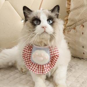 [Série Style Denim] Bavoirs pour animaux de compagnie en polyester style <span class=keywords><strong>cowboy</strong></span>, bavoirs semi-circulaires pour chiens et chats, toutes saisons - Product Image 3