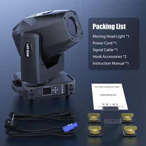 ไฟ LED BSW 3 1 กำลังไฟ 200W แบบเคลื่อนย้ายได้ พร้อมลำแสงโกโบ สำหรับงานดีเจ ดิสโก้ เอฟเฟคเวที แสง DMX512 แสงวอชสีขาว แสงแอมเบียนท์แบบวงแหวน - Product Image 5