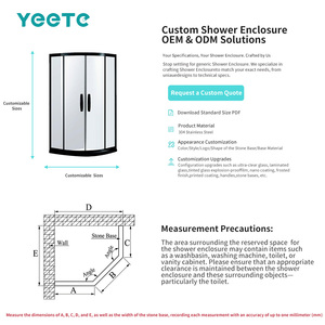 Porte <span class=keywords><strong>de</strong></span> <span class=keywords><strong>douche</strong></span> pivotante semi-cadre noir mat YEETE, verre <span class=keywords><strong>de</strong></span> sécurité trempé 6 mm 8 mm, cabine <span class=keywords><strong>de</strong></span> <span class=keywords><strong>douche</strong></span> réglable pour projets <span class=keywords><strong>de</strong></span> construction - Product Image 3