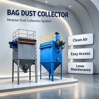 Système de filtration à sacs industriel à jet pulsé pour l'élimination des poussières de découpe des plaquettes de silicium solaire dans les usines