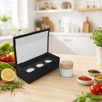 Ensemble de pots à bougies personnalisés de luxe avec couvercle et emballage cadeau en papier recyclable pour bougies, portefeuilles, artisanat