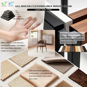 OKAY <strong>Dining</strong> <strong>Chair</strong> New Arrival Durable Restaurant Home Use Modern European Style <strong>Rustic</strong> Minimalist Linen Fabric <strong>Dining</strong> <strong>Chairs</strong> - Product Image 2