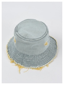 Alta calidad logotipo personalizado lavado desgastado Jean elegante sombrero <span class=keywords><strong>de</strong></span> cubo al por mayor - Product Image 6