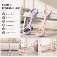 TPE Figure 8 Resistance Band 20-30 lb Anti-Selip Pembentuk Dada Portabel Alat Latihan untuk Yoga Pilates Kebugaran