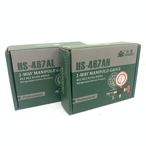 เกจวัดแรงดันน้ำยาทำความเย็น Hongsen 1-Way Manifold Gauge รุ่น HS-467AL AH สำหรับน้ำยา R12 R22 R134a R404A เครื่องมือ HVAC ระดับมืออาชีพ - Product Image 2