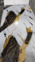 Chine prix d'usine 4x8 PVC feuille de marbre panneau mural revêtement UV avec panneau rigide en grain de marbre pour une utilisation en intérieur fonction étanche