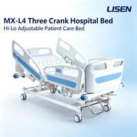 Lisen MX-L4 Klappbares 3-Funktionen-Krankenhausbett Manuell Kaltgewalzter Stahl Rücken- und Beinhebung CE-Zertifiziert für Pflege