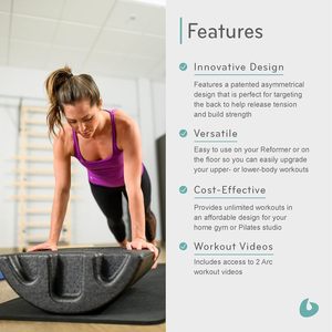 Premio Pilates correttore della colonna vertebrale ad arco fatto di rinforzo del nucleo di quercia ed esercizi di equilibrio attrezzature da palestra in scatola - Product Image 6