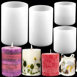 Wholesale Eco Friendly Products Valentine Mothers Day Decoration Gift 2023 Cylinder Mould Silicone Candle Mold for Epoxy Resin - Product Image 1