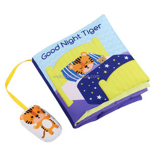 <span class=keywords><strong>Libro</strong></span> in Stoffa Ecologico Personalizzato per Neonati con Giocattolo Pendente a Forma di Tigre - Product Image 3