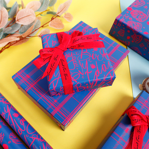 Factory Wholesale 80g Christmas Custom Luxury <b>Gift</b> <b>Wrap</b> <b>Paper</b> 43*300cm Wrapping <b>Paper</b> for Packaging - Product Image 5