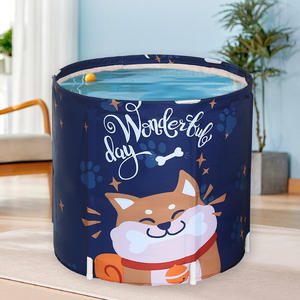 Secchio da Bagno <span class=keywords><strong>Pieghevole</strong></span> Cielo Stellato Blu, Gonfiabile Senza Plastica per Casa, per Neonati e Adulti, Imbottito in Cotone per il Massimo Comfort - Product Image 4