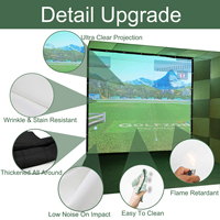 Pantalla de Impacto 3D Ultra Clara de Alta Densidad, Portátil, Tamaño Personalizado, Blanca, para Práctica de Golf al Aire Libre, Lavable, Baja Densidad