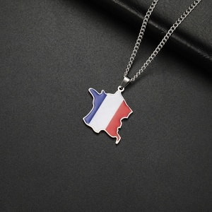Collier pendentif <span class=keywords><strong>carte</strong></span> de pays européen Ukraine allemagne France italie acier inoxydable drapeau de pays <span class=keywords><strong>carte</strong></span> colliers bijoux de mode - Product Image 4