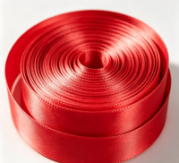 Ruban en Soie Satinée 10mm x 23m Rouge Vin Couleur Unie Moderne pour Anniversaires, Artisanat, Emballage Cadeau, Bouquets de Mariée, Arrangements Floraux, Nœuds
