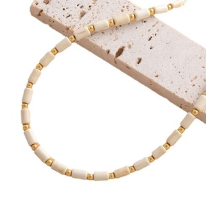 Collier délicat et coloré en pierres naturelles pour femme, avec pendentif en pierre de guérison, style bohème, bijou ras-du-cou perlé - Product Image 5