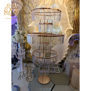 <span class=keywords><strong>Vase</strong></span> <span class=keywords><strong>à</strong></span> fleurs en métal doré de 160 <span class=keywords><strong>cm</strong></span> (63 pouces) pour centres de table de mariage, support rond en métal doré pour fleurs, vente en gros - Product Image 3
