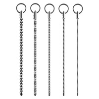 Ensemble de sondes urétrales électriques extra longues, plug anal, perles flexibles en acier inoxydable, jouets sexuels E-Stim pour pénis, fesses, CBT pour hommes