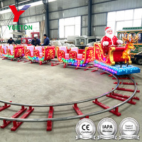 Offre Spéciale de Noël 14 passagers en plein air carnaval parc d'attractions manèges joyeux noël thème mini piste train électrique
