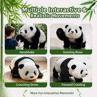 Dinosaurus Animatronik Panda Realistis Kustom, Robot Dimetrodon Kontrol Jarak Jauh untuk Penggunaan di Dalam dan Luar Ruangan, Pusat Perbelanjaan