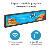 HONGNUO Reproductor Multimedia Publicitario para Interiores de Supermercados, Pantalla LCD Extensible Ultra Ancha para Estantes, Personalizable en Tamaño/Color/RAM