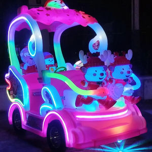 Nouvelle voiture jouet à thème Père Noël pour <span class=keywords><strong>4</strong></span> personnes, jouet de parc d'attractions intérieur de Noël avec pneus tout-terrain, tension 48v - Product Image 1