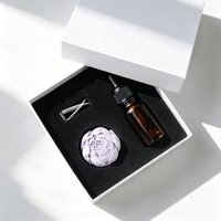 Diffuseur d'arômes en céramique violette pour grille d'aération de voiture, pierre parfumée, huile essentielle, désodorisant, décoration d'intérieur
