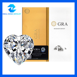 Drill More Jewelry Heart Shape Moissanite D Color 6A GRA Certified Loose Gemstone For Jewelry Making - Product Image 5