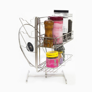 Épices <span class=keywords><strong>rotatif</strong></span> <span class=keywords><strong>Porte</strong></span>-bouteilles Métal Ustensiles de Cuisine Organisateur Titulaire - Product Image 1