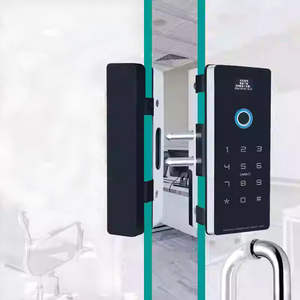 Design moderno di vetro serratura porta codice di impronte digitali Hotel catenaccio di sicurezza senza chiave elettrico Smart serratura per porta in vetro senza cornice - Product Image 5