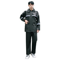 Ensemble de vêtements de pluie pour homme en tissu tricoté en rayonne, deux pièces, taille adulte, protection intégrale, extra-épais, imperméable, pour le cyclisme