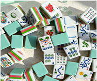 En stock – Nouvel ensemble de mahjong américain de luxe style golf, 160 tuiles en acrylique de haute qualité