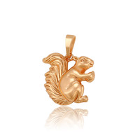 Pendentifs en plaqué or 18K, série de bijoux xup, tendance, mignon et écureuil,