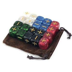 20 dados de piedras preciosas talladas con tinta dorada, temática de amor, con bolsa, para juegos de mesa, grabado navideño, ecológicos - Product Image 1