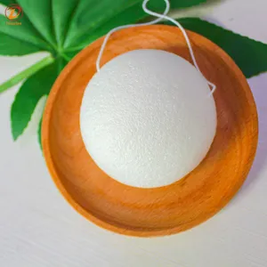 Éponge faciale au charbon de bambou 100% éponge naturelle ensemble d'éponge konjac exfoliante écologique avec boîte personnalisée