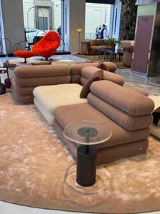 <span class=keywords><strong>Canapé</strong></span> modulaire moderne de forme carrée en <span class=keywords><strong>tissu</strong></span> rembourré avec éponge pour hôtels, salons, villas, meilleur choix pour les designers d'intérieur - Product Image 4