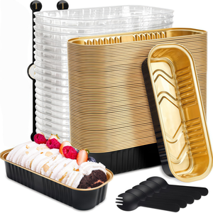 Premium Maßgefertigte Aluminiumfolie-Behälter mit Folienlaminierung für <span class=keywords><strong>Burger</strong></span>-Mahlzeitboxen und Käsekuchen-Aluminiumfolie-Behälter - Product Image 4