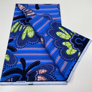 Nouveau Tissu Original BATIK Cire 100% Coton <span class=keywords><strong>Super</strong></span> Imprimé <span class=keywords><strong>Pagne</strong></span> <span class=keywords><strong>Africain</strong></span> pour Vêtements - Product Image 6