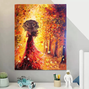 <span class=keywords><strong>Peinture</strong></span> par numéros pour femmes, kit <span class=keywords><strong>de</strong></span> démarrage pour adultes, <span class=keywords><strong>peinture</strong></span> par numéros pour décorations murales à la maison, 40x50cm/16x20 pouces sans cadre - Product Image 6