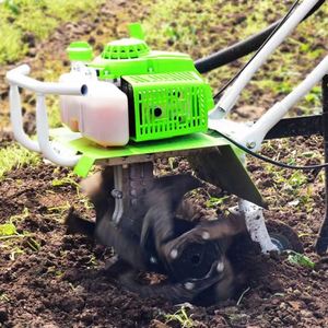 Rototiller multifuncional agrícola pequeño azada doméstica deshierbe suelo, zanjas, arado y arado - Product Image 4
