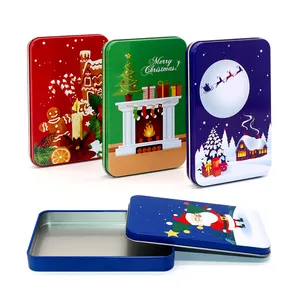 定制圣诞锡盒礼品糖果饼干包装长方形锡盒礼品