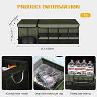 Organisateur de coffre de voiture multifonction Oxford Premium avec logo personnalisé, pliable et rétractable, avec poche de rangement pour chaussures