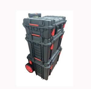 Hộp công cụ có thể xếp chồng lên nhau với bánh xe và ngăn kéo-Giỏ hàng tiện ích di động với tay cầm thoải mái và chốt cứng - Product Image 3