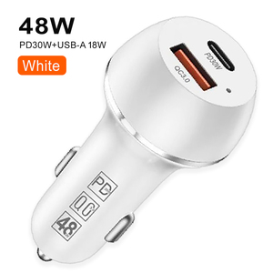 48W Kép USB <span class=keywords><strong>C</strong></span> Car Charger Adapter USB-<span class=keywords><strong>C</strong></span> Để <span class=keywords><strong>C</strong></span> Nhanh Chóng Sạ<span class=keywords><strong>c</strong></span> Cho iPhone 15/15 <span class=keywords><strong>C</strong></span>ộng Với/15 Pro/15 Pro Maxipad Pro/Không Khí/Samsung Galaxy - Product Image 1